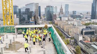 Studio A skyscraper tops out. Skanska’s new office landmark in Warsaw nears completion